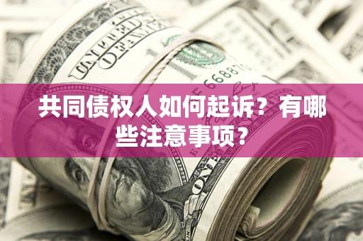 北京共同债权人如何起诉？有哪些注意事项？